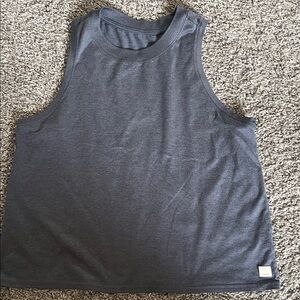 Vuori Charcoal Blue Crop Tank Top